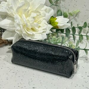 YVES SAINT LAURENT YSL MINI Cosmetic POUCH SPARKLING BLACK-NEW 6 X 2 X 2.